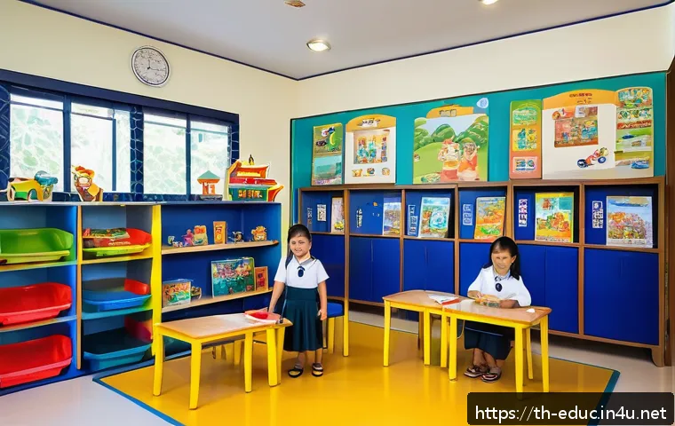 유아교육 이론 - A bright and colorful early childhood classroom in Thailand, designed to foster a safe and open lear...